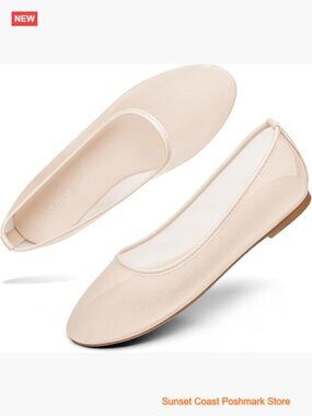 Mesh Ballet Flats with Cushioned Insole Slip Resistant